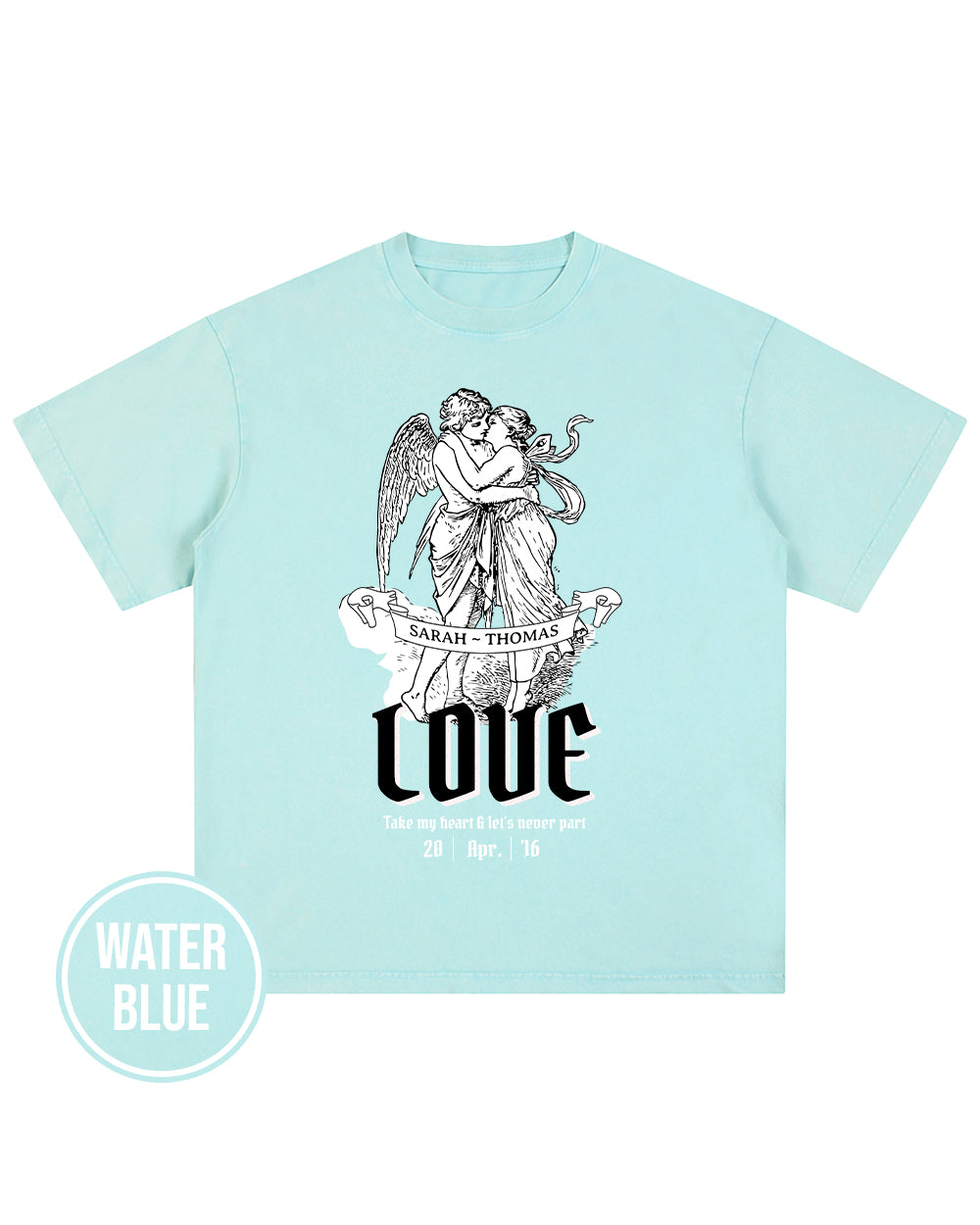 Cupid and Psyche The Lovers Wash Tshirt - Godlygrind