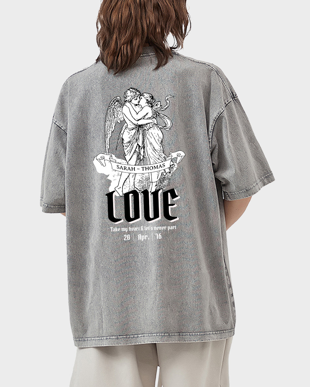 Cupid and Psyche The Lovers Wash Tshirt - Godlygrind