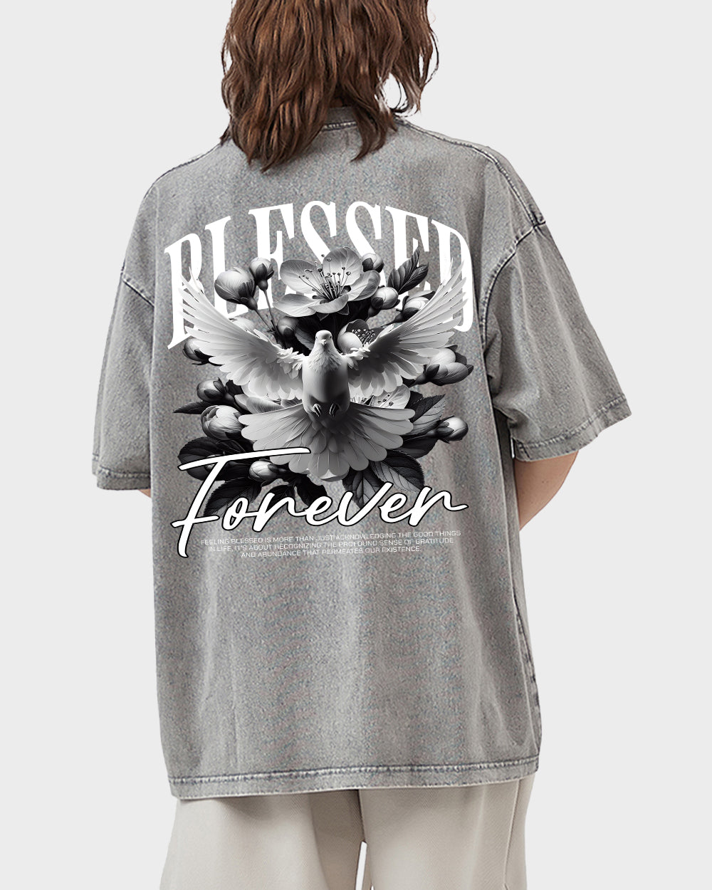 Blessed Forever Acid Wash Tshirt - Godlygrind