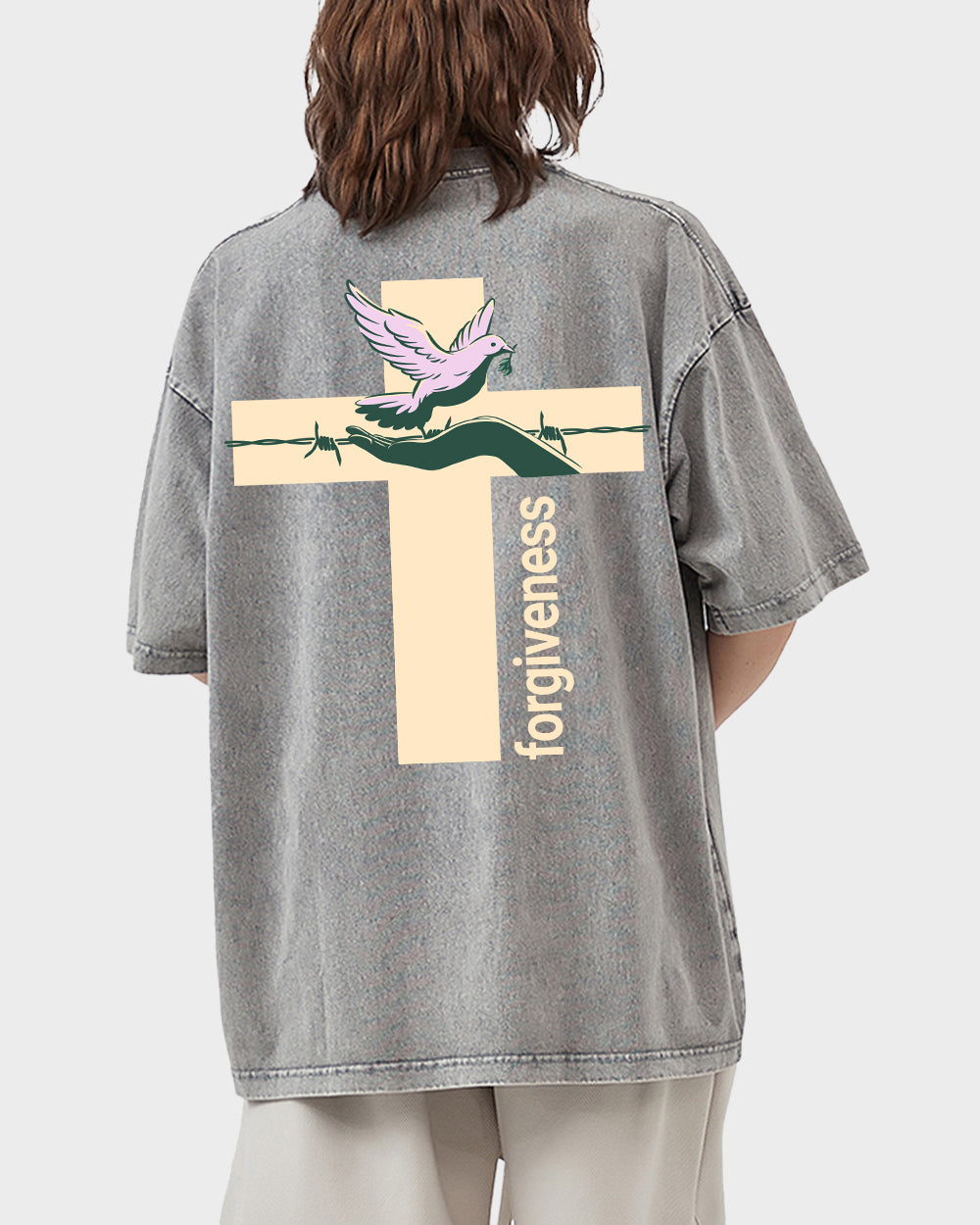 Forgiveness Spiritual Acid Wash Tshirt - Godlygrind