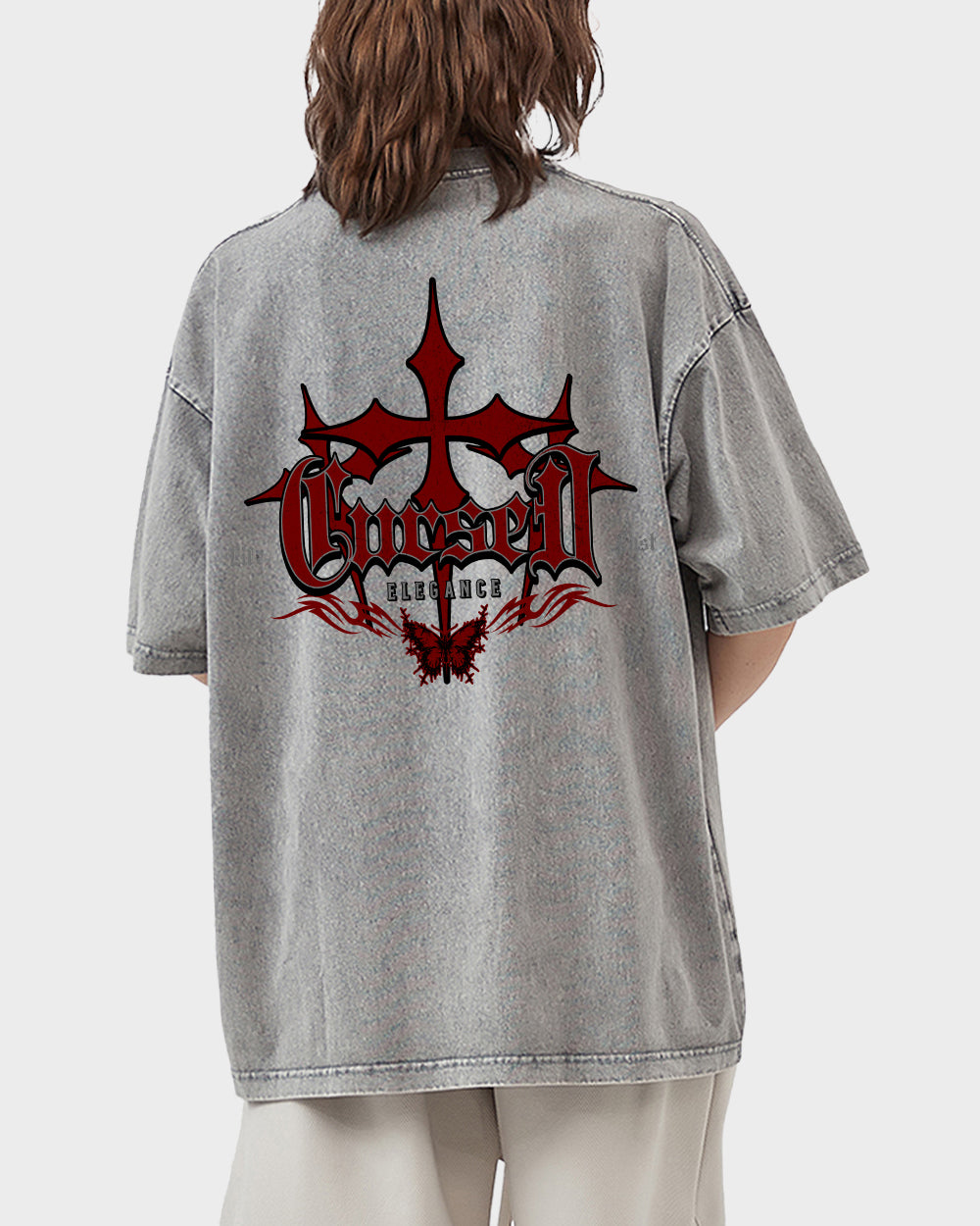 Cursed Elegance Acid Wash Tshirt - Godlygrind