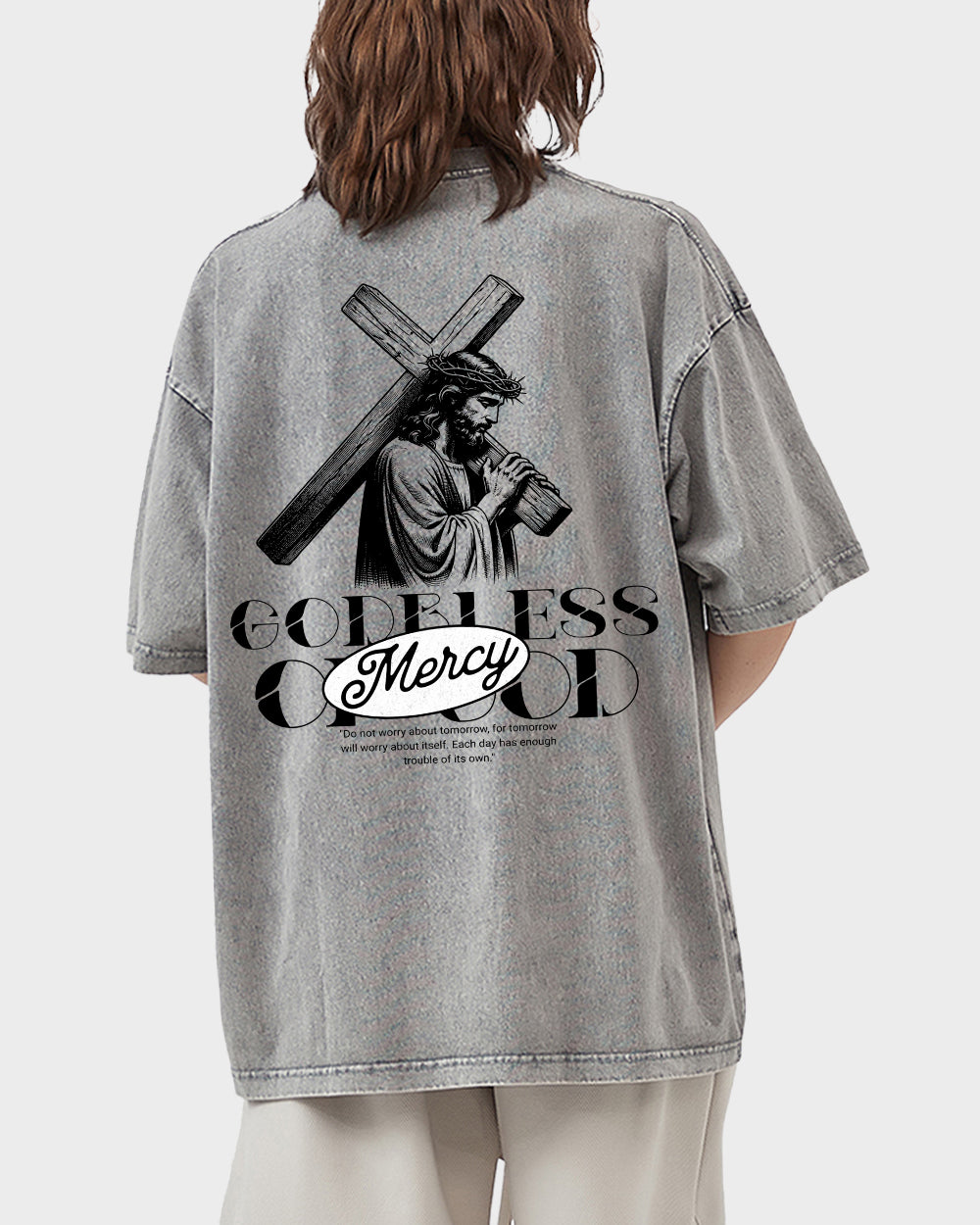 Godbless Mercy Of God Acid Wash Tshirt - Godlygrind