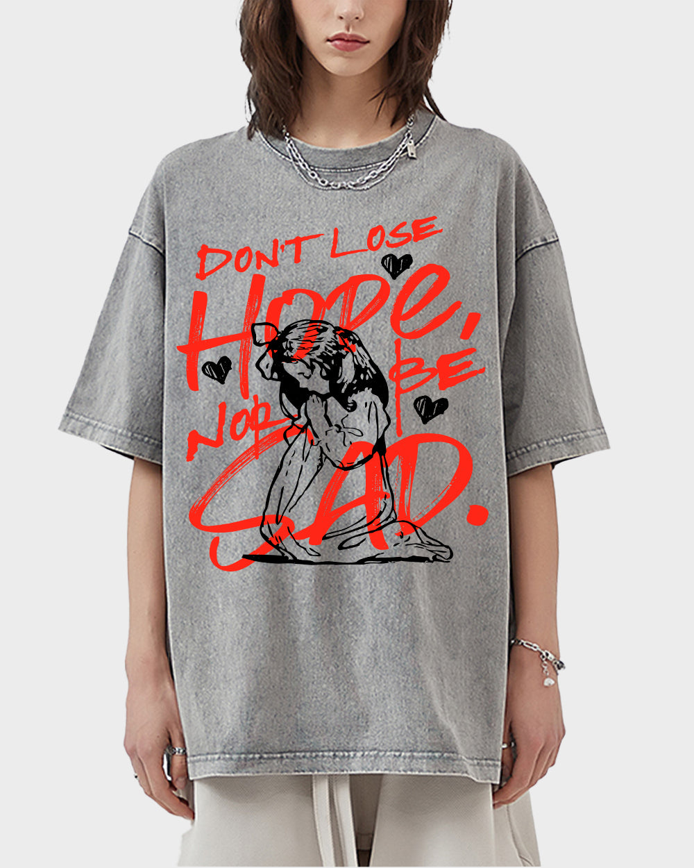 Faith-Don't lose hope Acid Wash Tshirt - Godlygrind