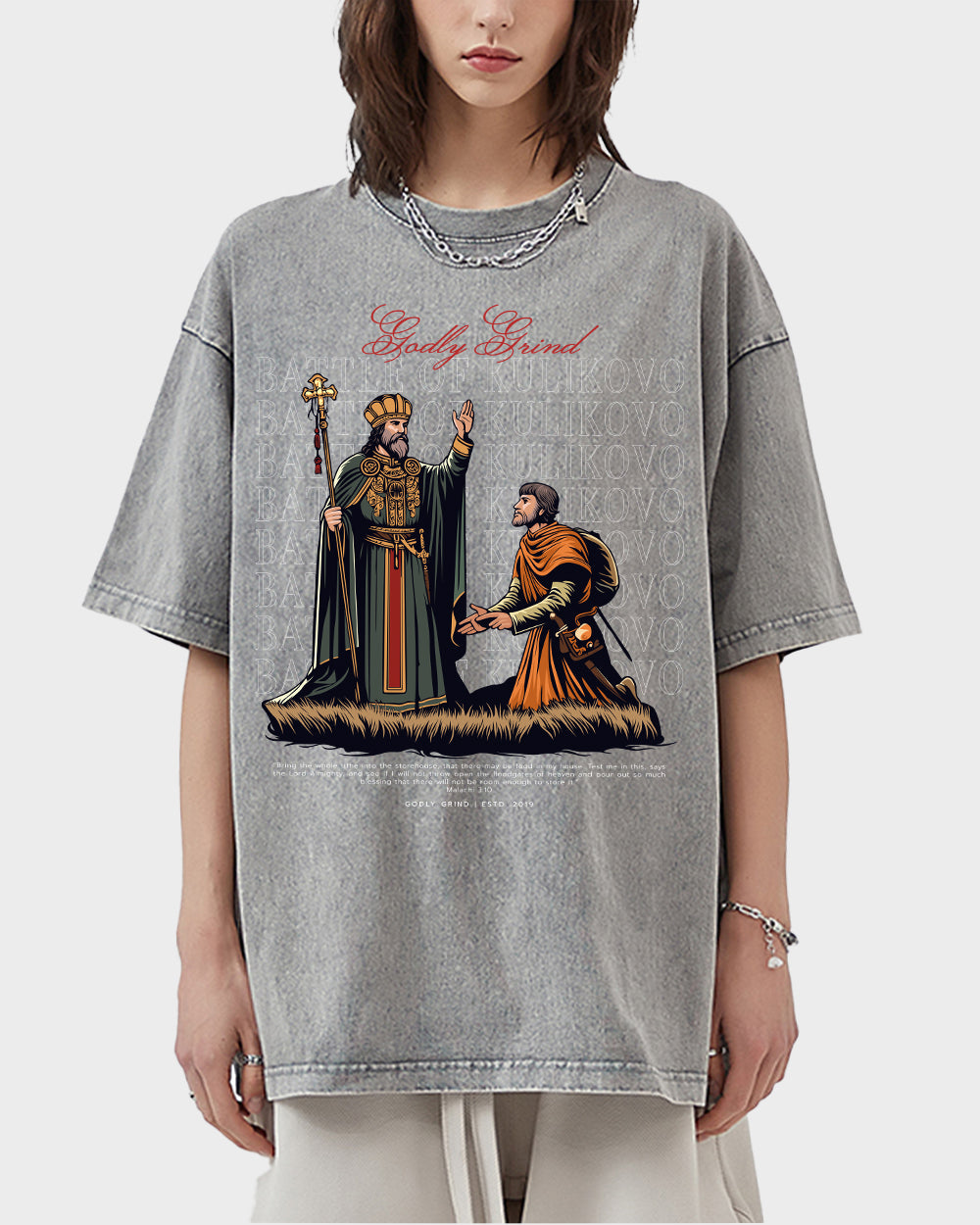 Battle Of Kulikovo Acid Wash T shirt - Godlygrind