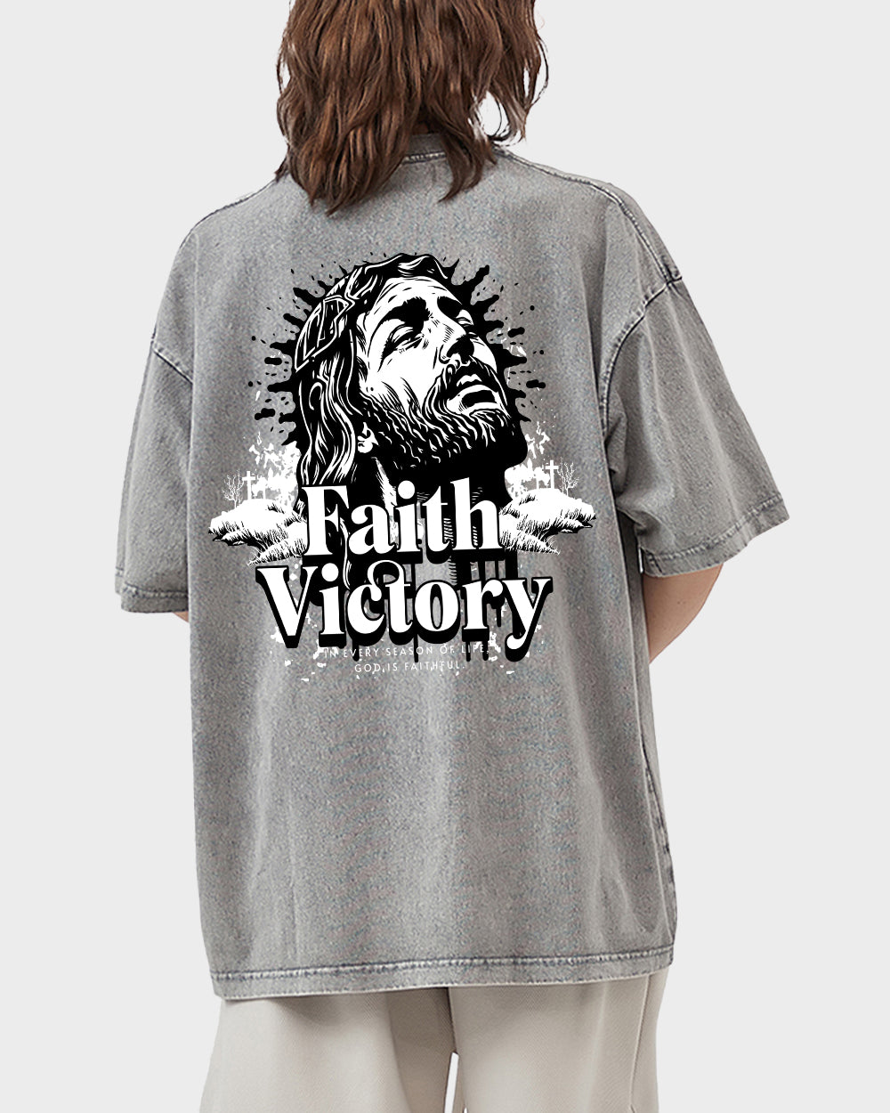 God is faithful through every season of life Acid Wash Tshirt - Godlygrind