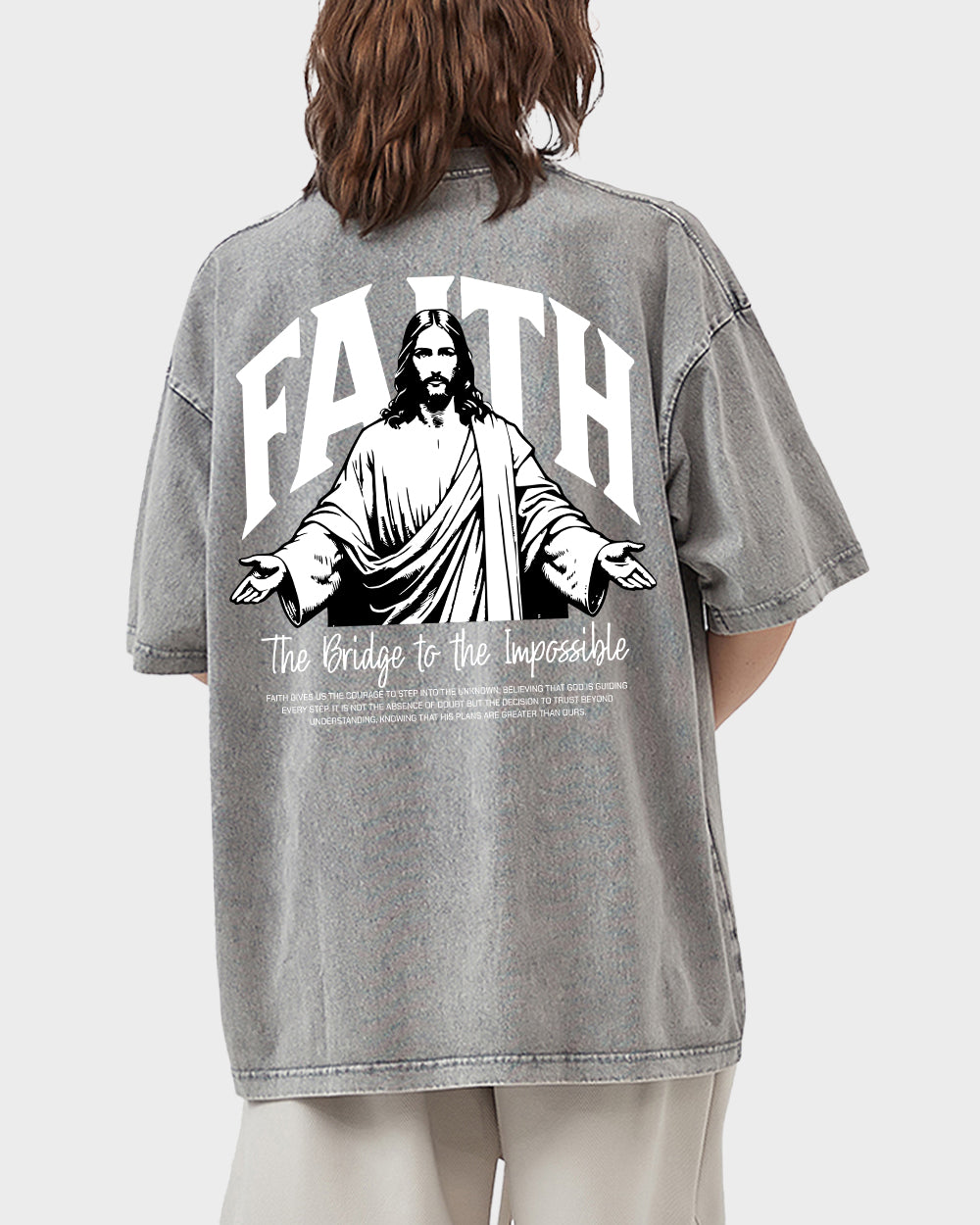 FAITH The Bridge to the Impossible Acid Wash Tshirt - Godlygrind