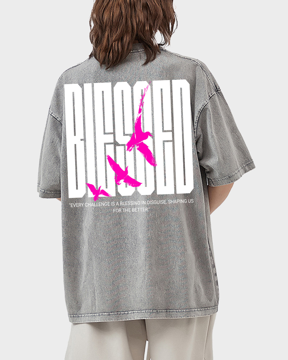 Every challenge is a blessing in disguise, shaping us for the better Acid Wash Tshirt - Godlygrind