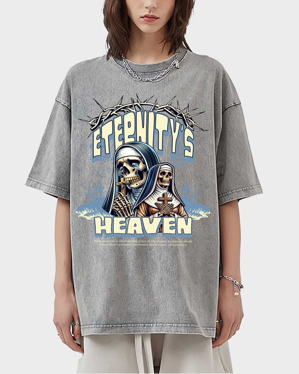 Eternity's Heaven Acid Wash Tshirt - Godlygrind