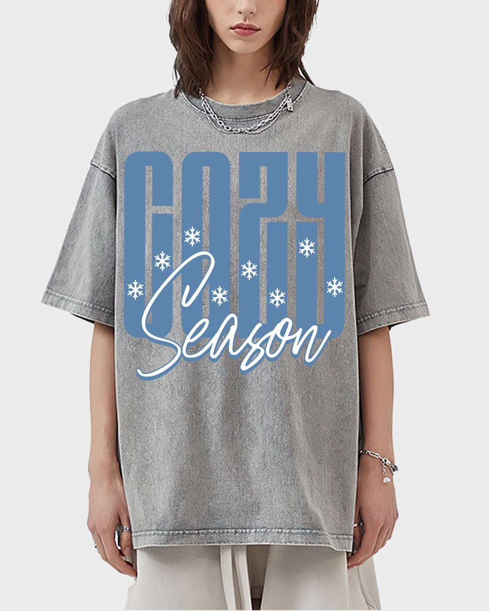 Cozy Season Acid Wash Tshirt - Godlygrind