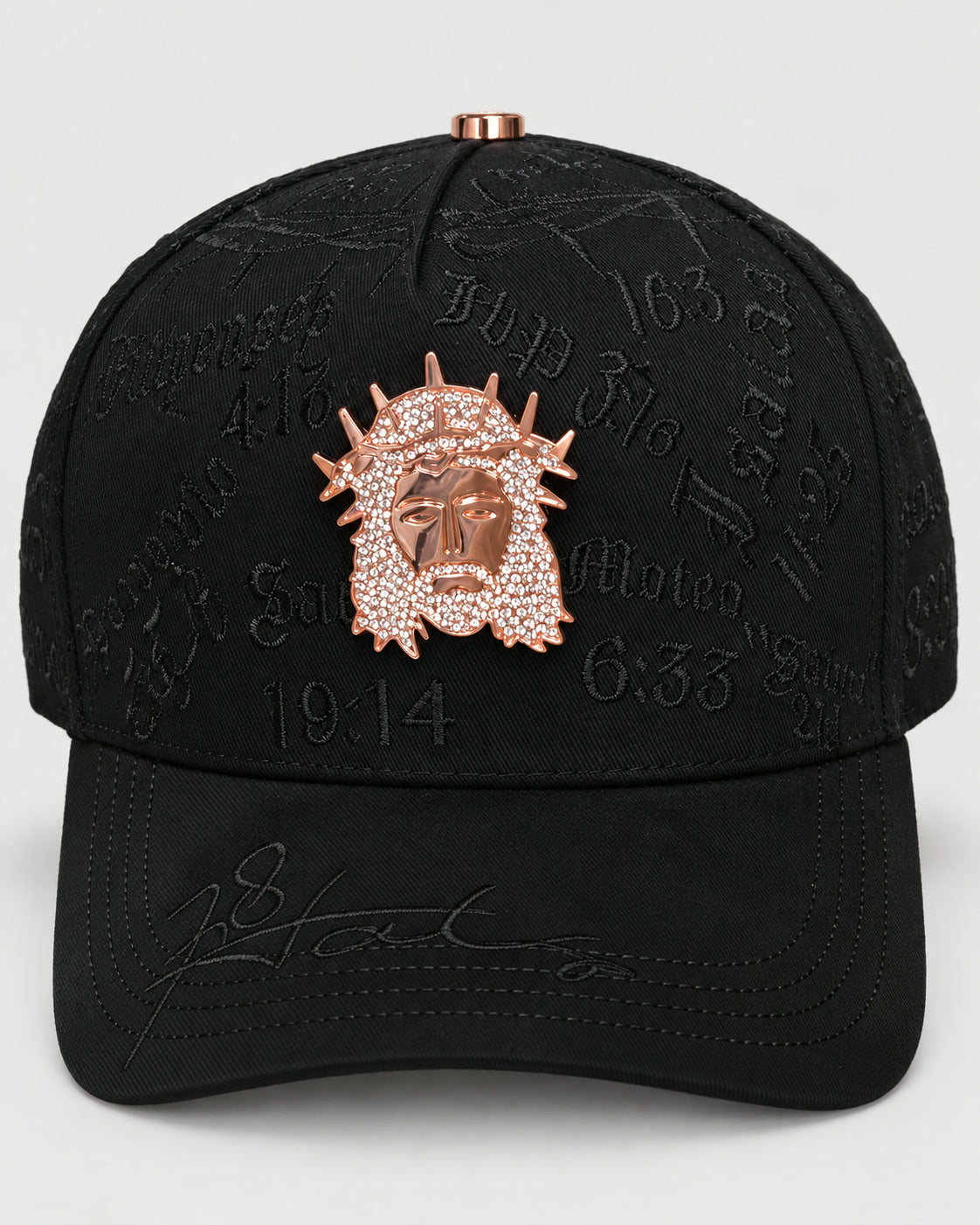Crown of Thorns Scripture Cap - Black - 1