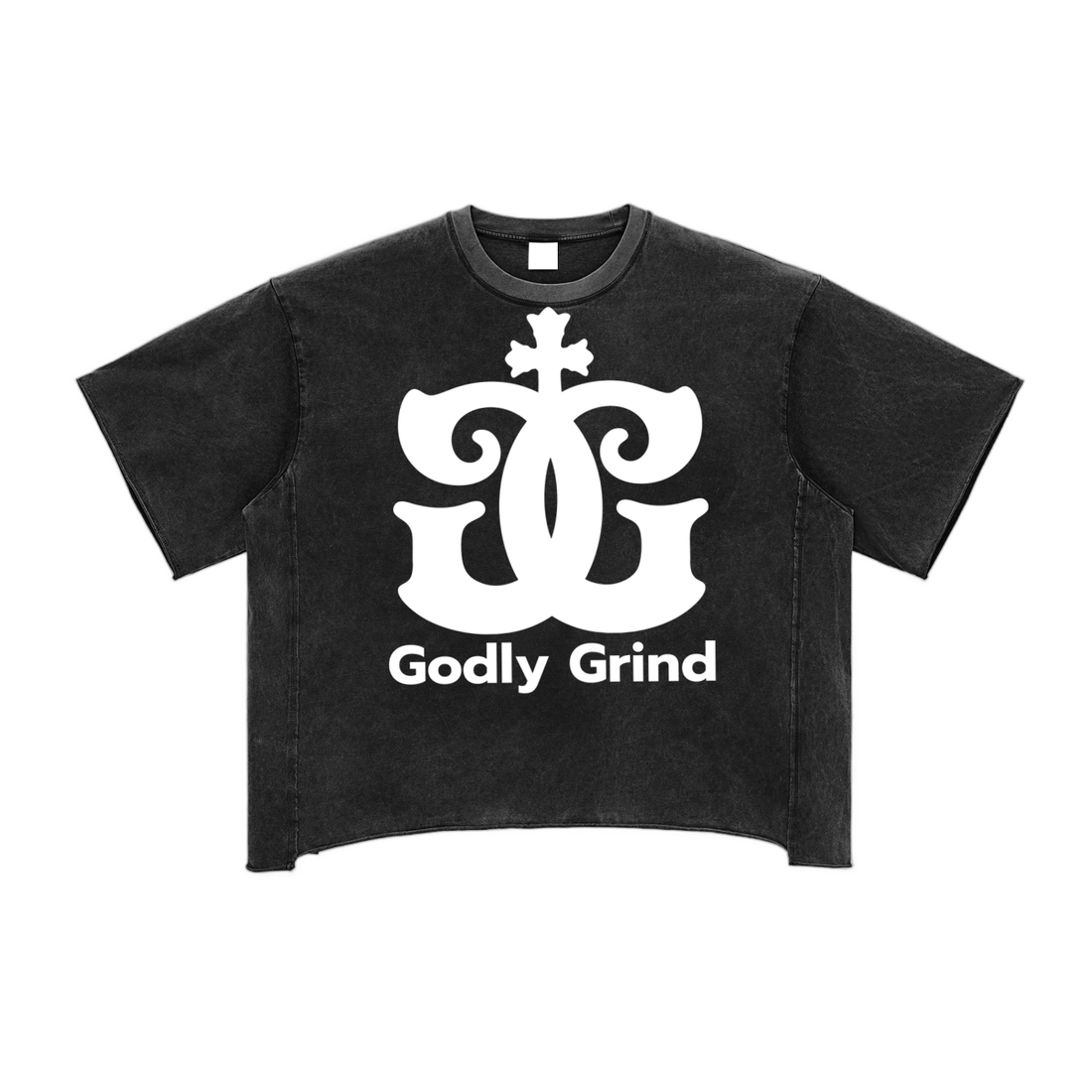 Raw Edge Snow Washed Boxy T-Shirt - Godlygrind