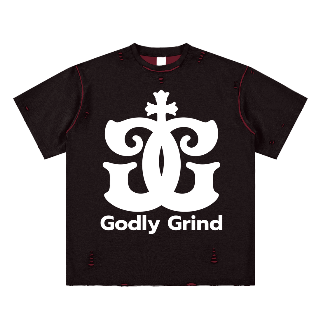 Hand-frayed Reversible T-shirt - Godlygrind