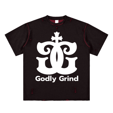 Hand-frayed Reversible T-shirt - Godlygrind