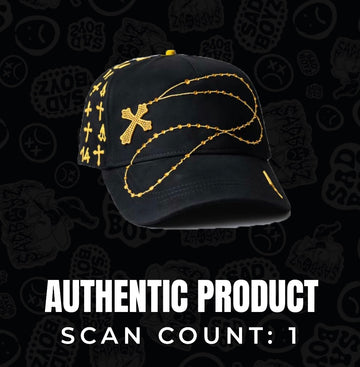 Gold Rosary Cross Cap