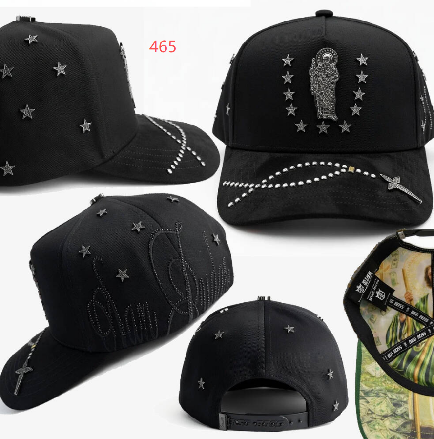 San Judas Rosary Cap - Black / Silver