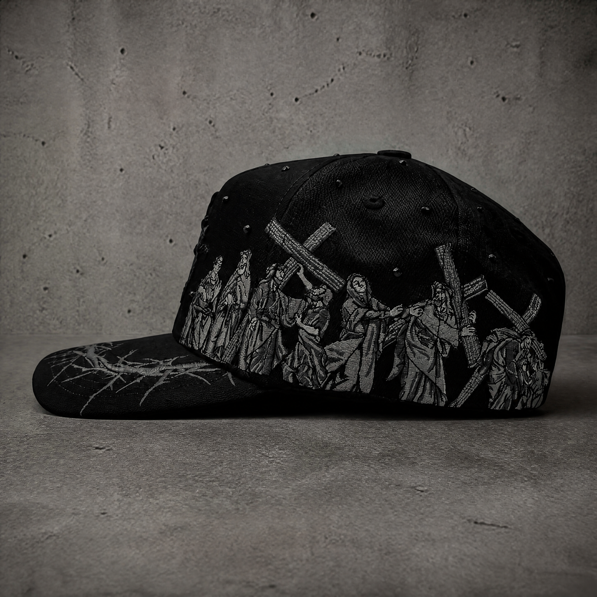 Godlygrind Triple Cross Embroidered Hat - Black - view 3