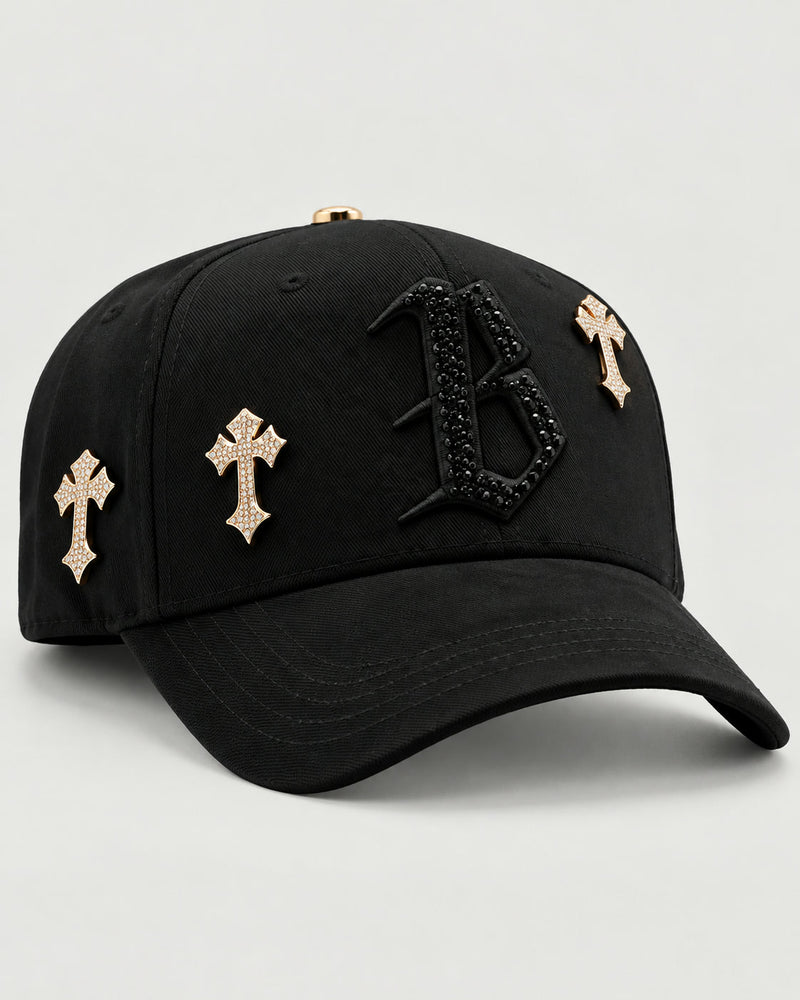 Gold Cross B Cap