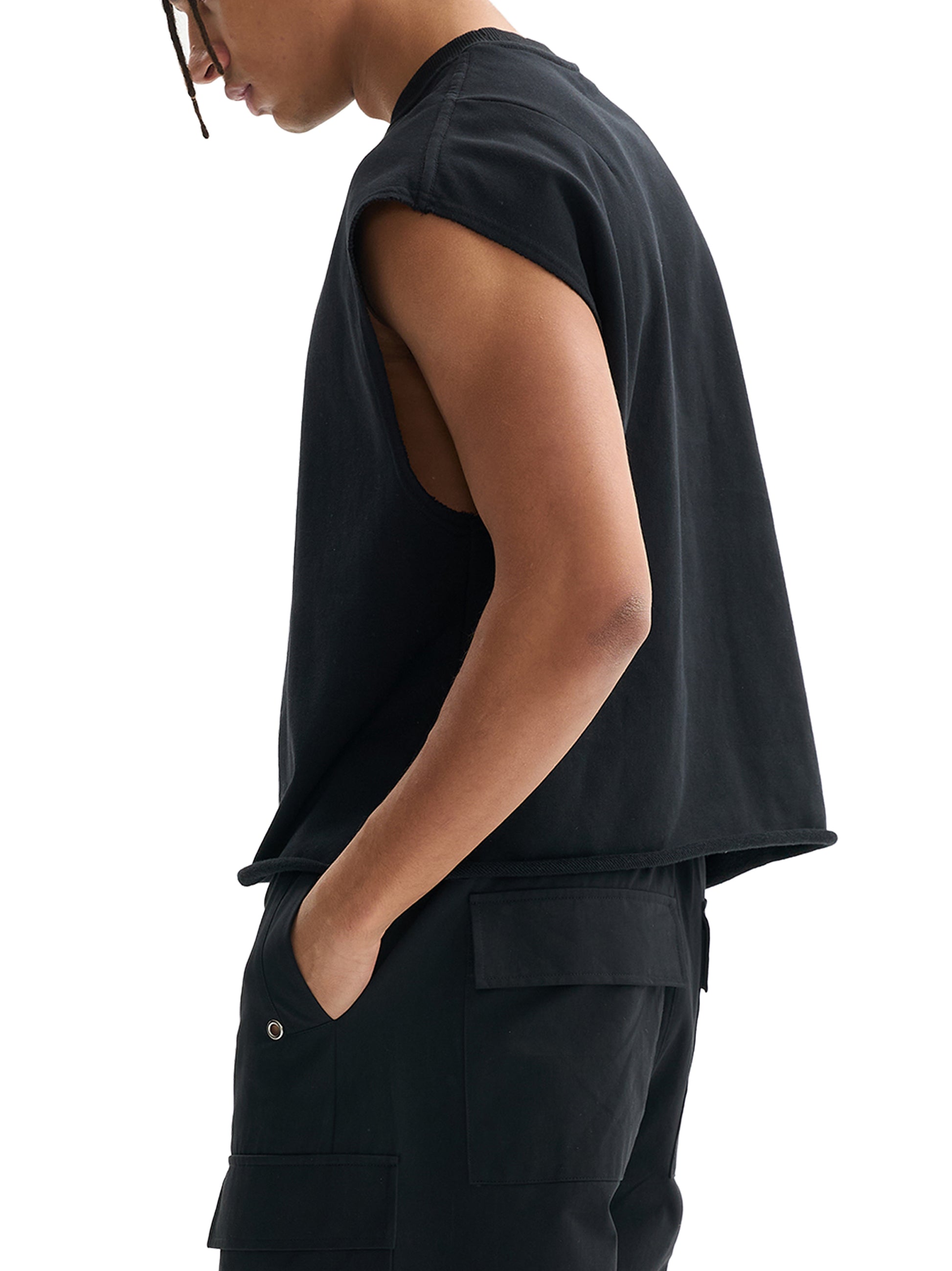 Faith Over Fear Pixel Design French Terry Boxy Tank Top - Godlygrind