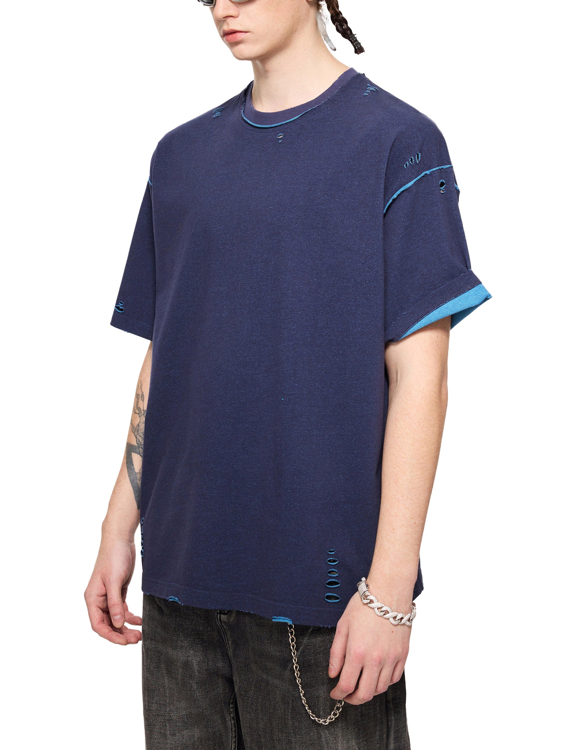 Hand-frayed Reversible T-shirt - Godlygrind