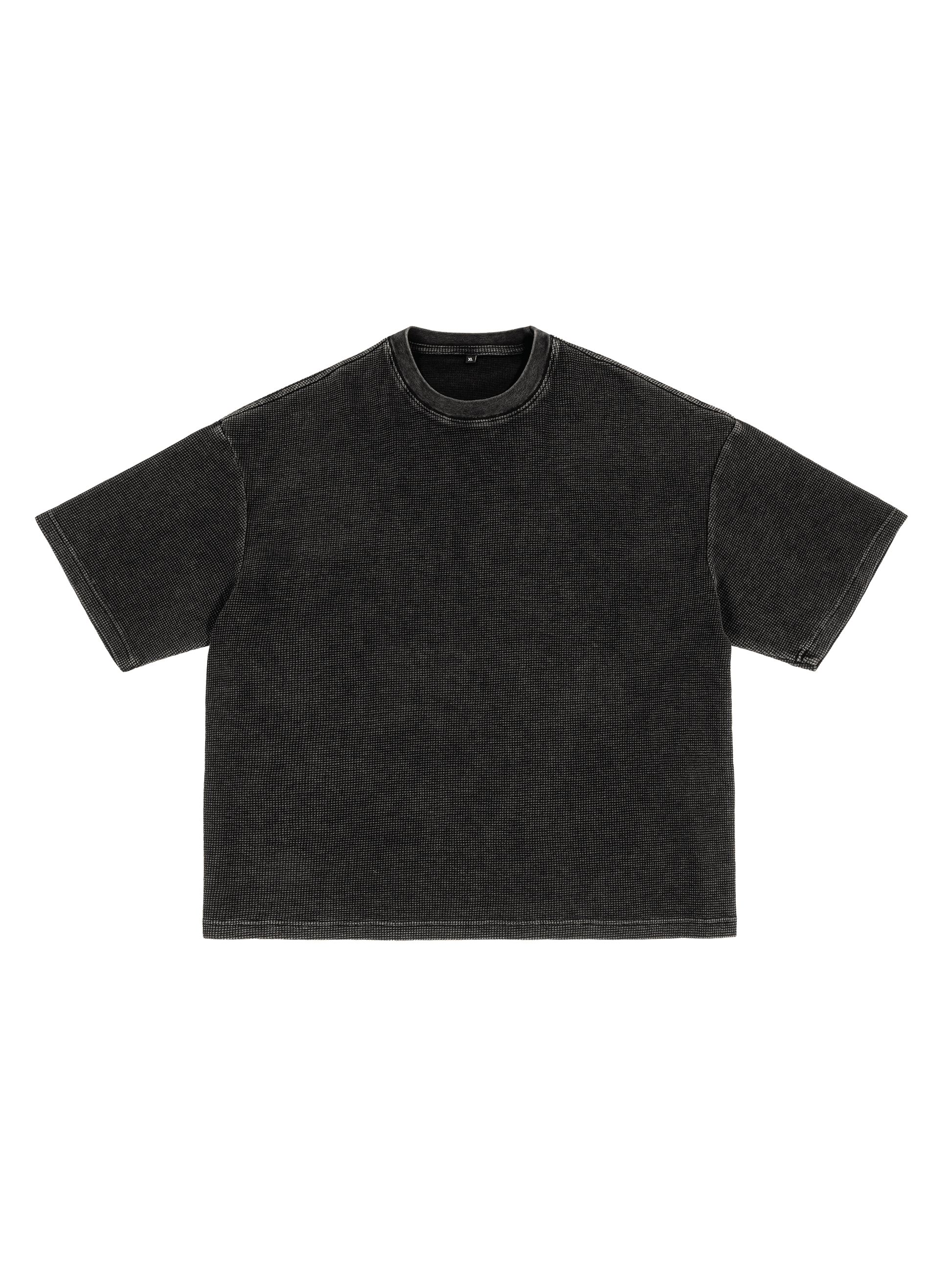 Waffle-Texture Washed Boxy T-Shirt - Godlygrind