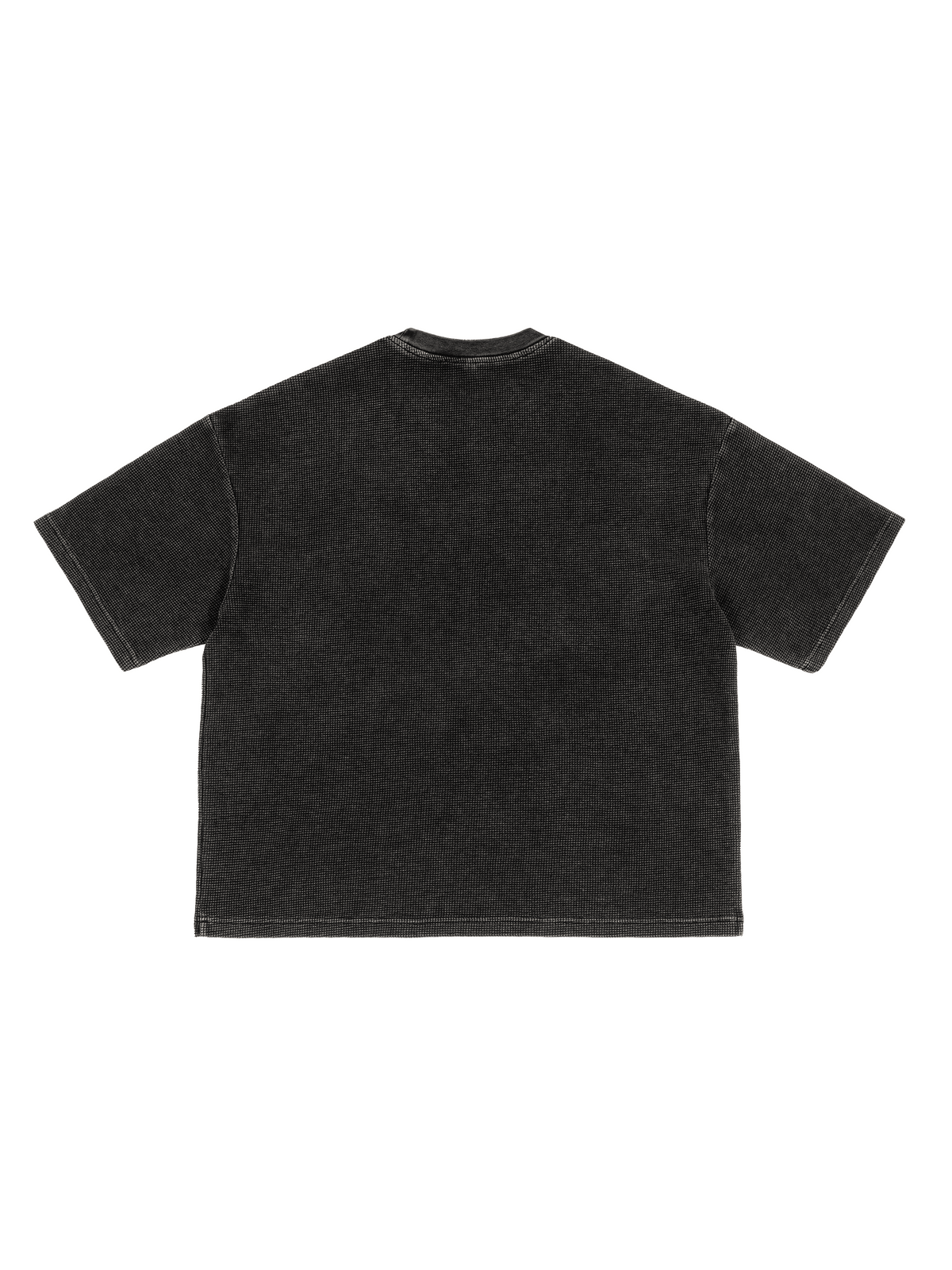 Waffle-Texture Washed Boxy T-Shirt - Godlygrind