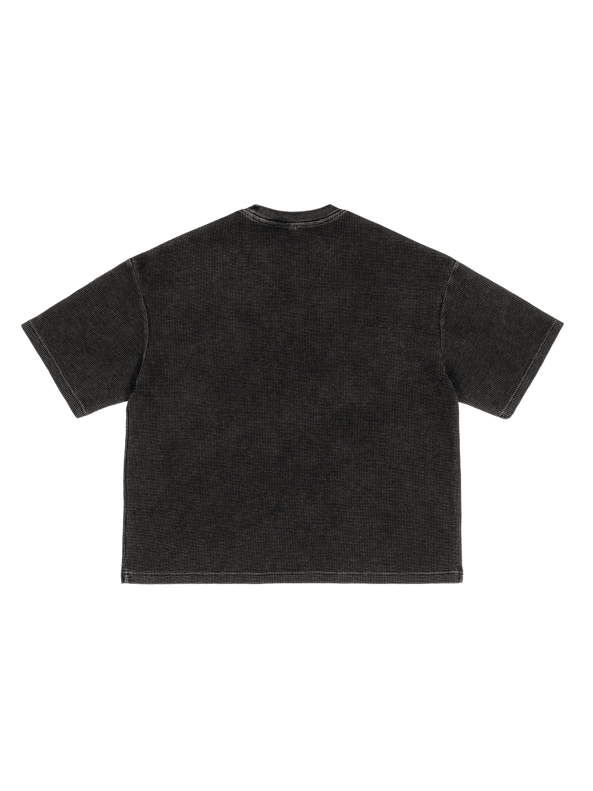 Waffle-Texture Washed Boxy T-Shirt - Godlygrind