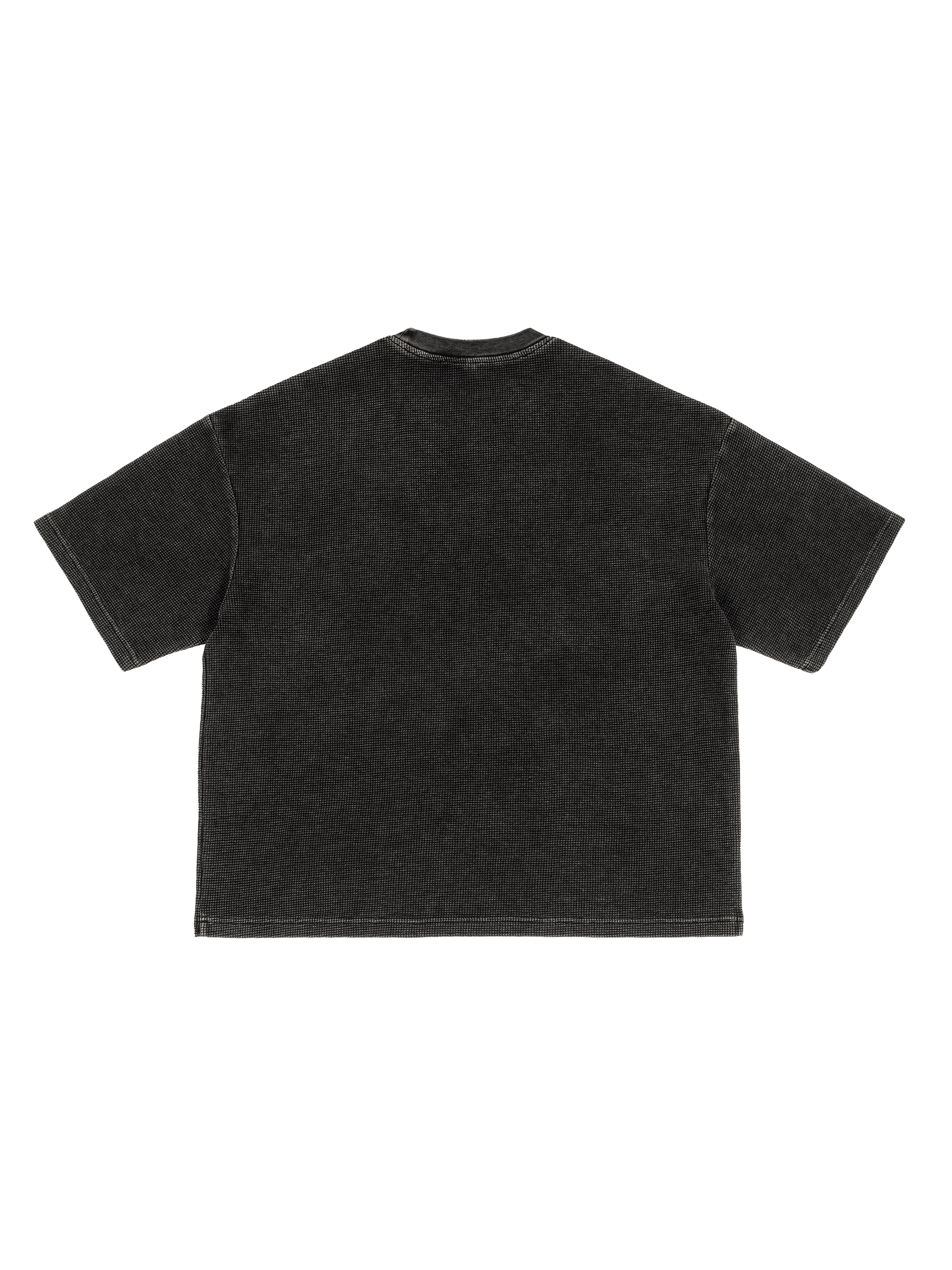 Waffle-Texture Washed Boxy T-Shirt - Godlygrind