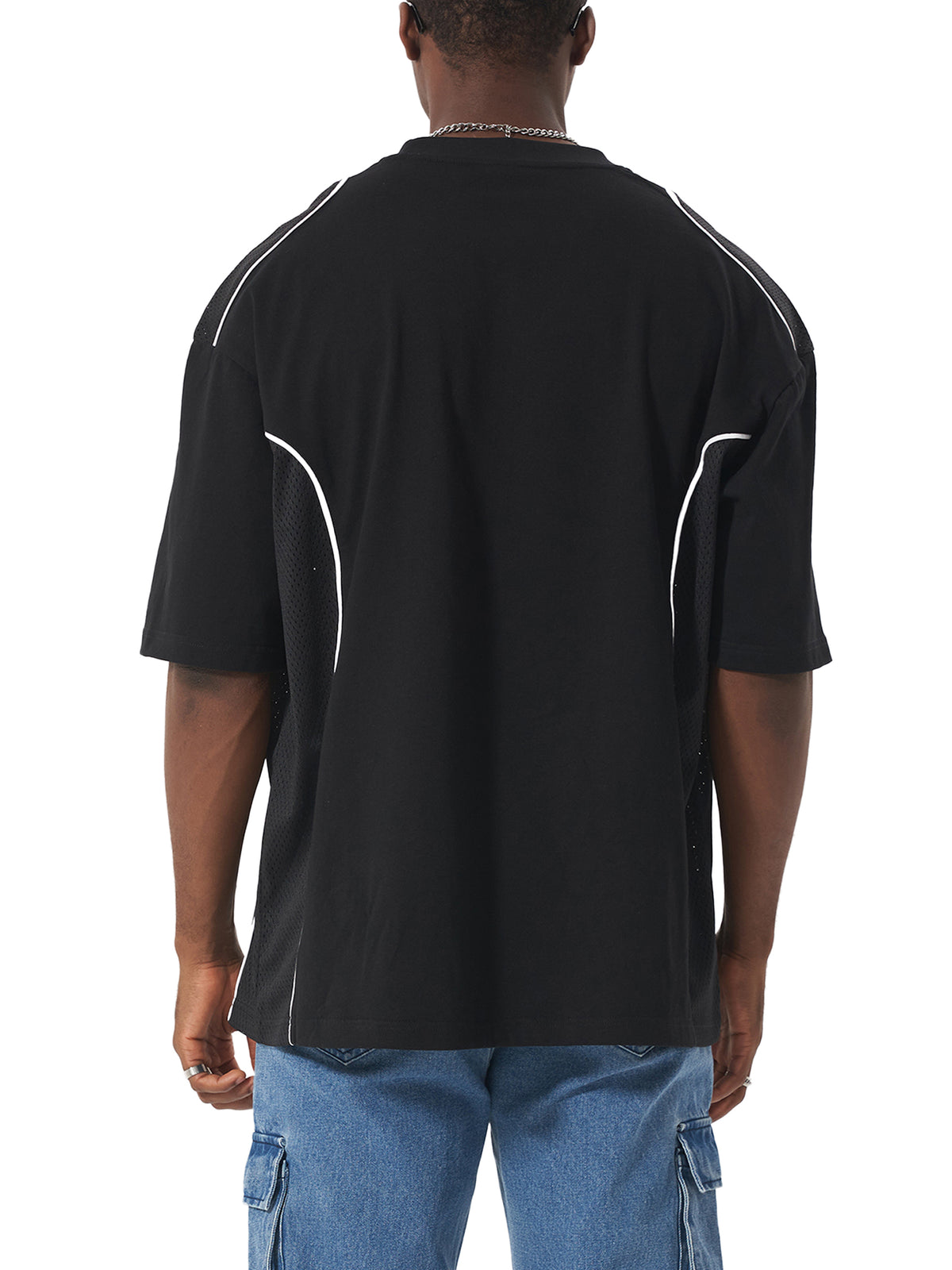 Contrast Piped Panel T-Shirt - Godlygrind