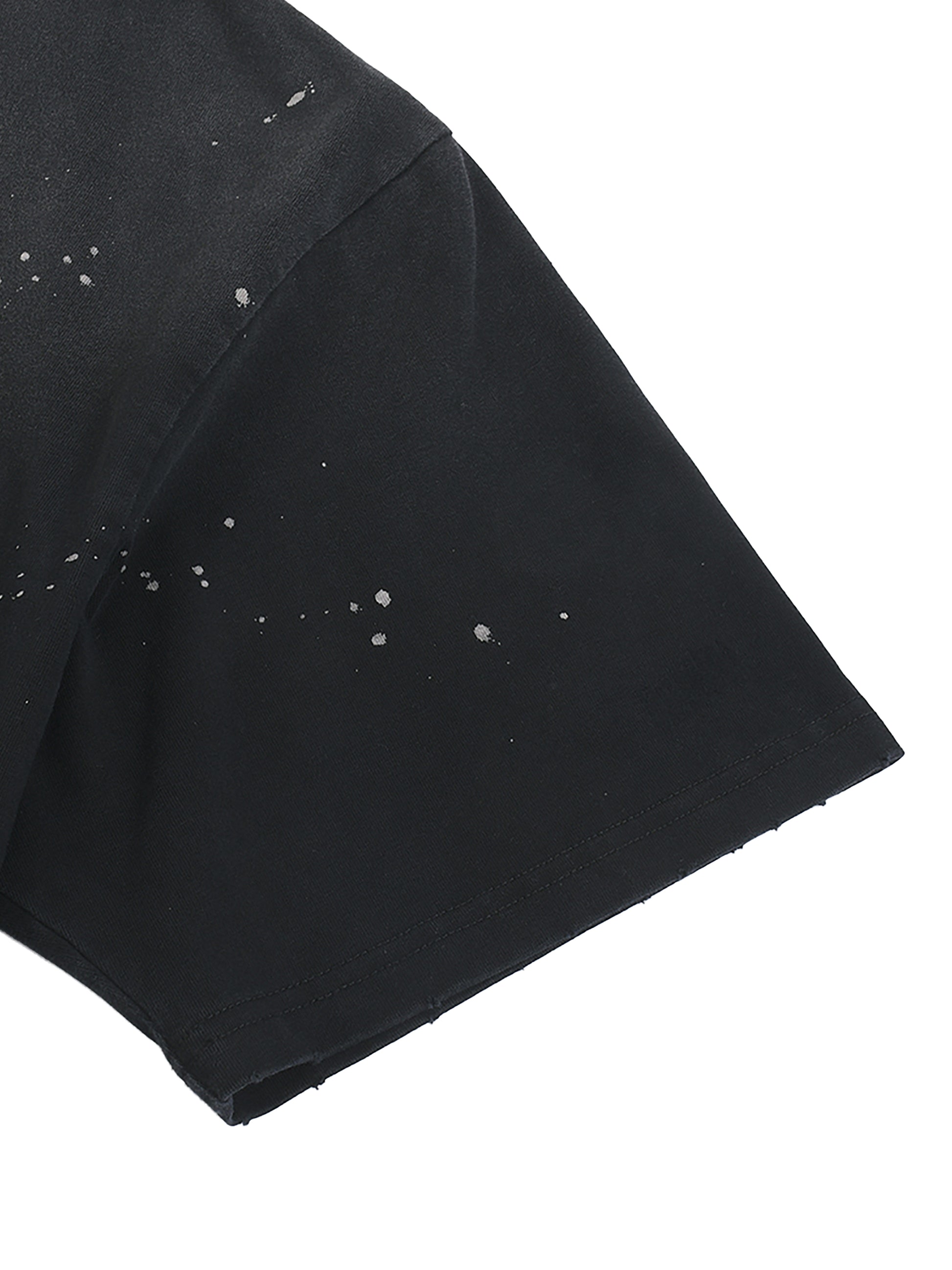 Hand-Frayed Sunfade Paint Splatter T-Shirt - Godlygrind