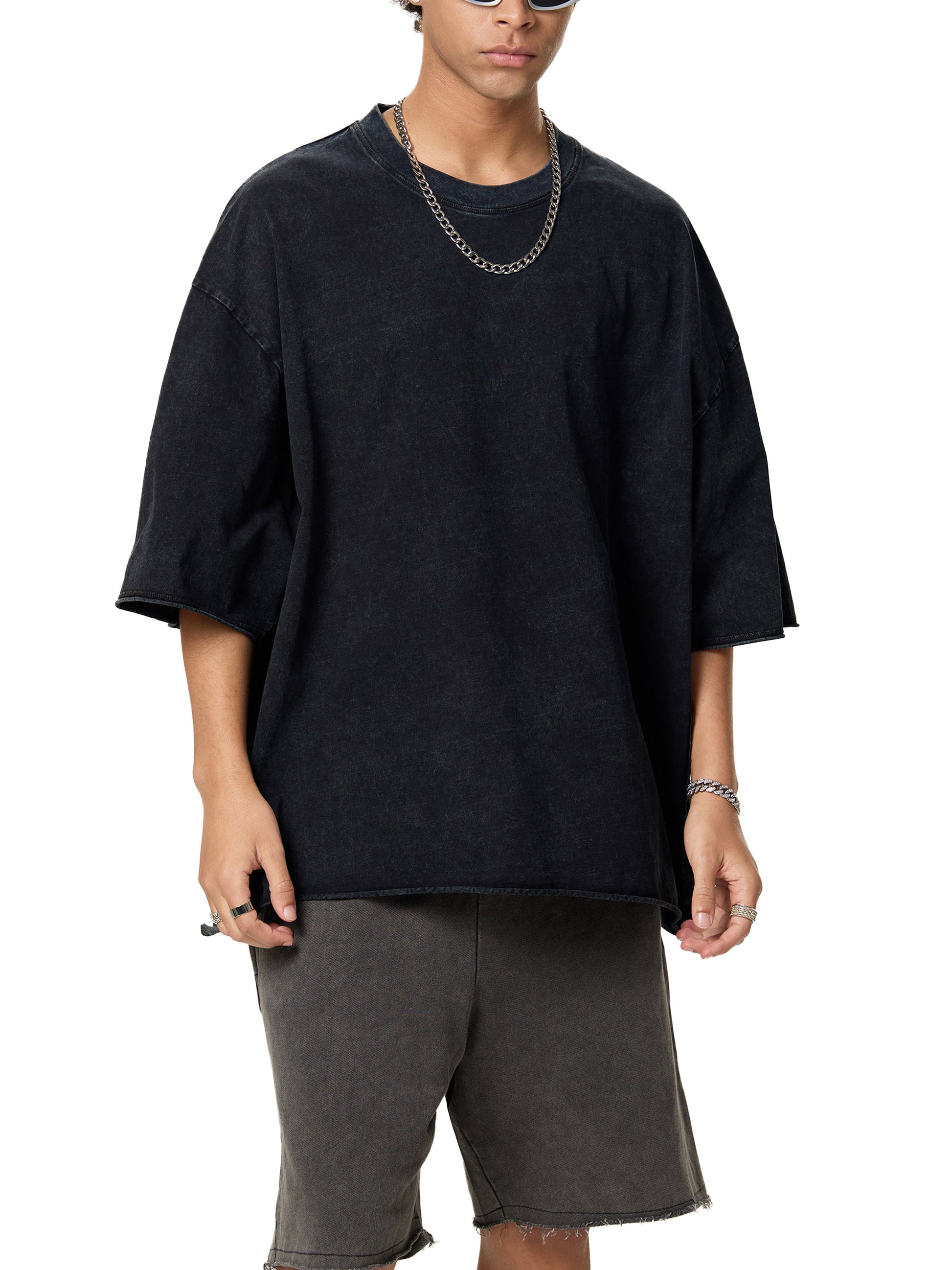 Raw Edge Snow Washed Boxy T-Shirt - Godlygrind