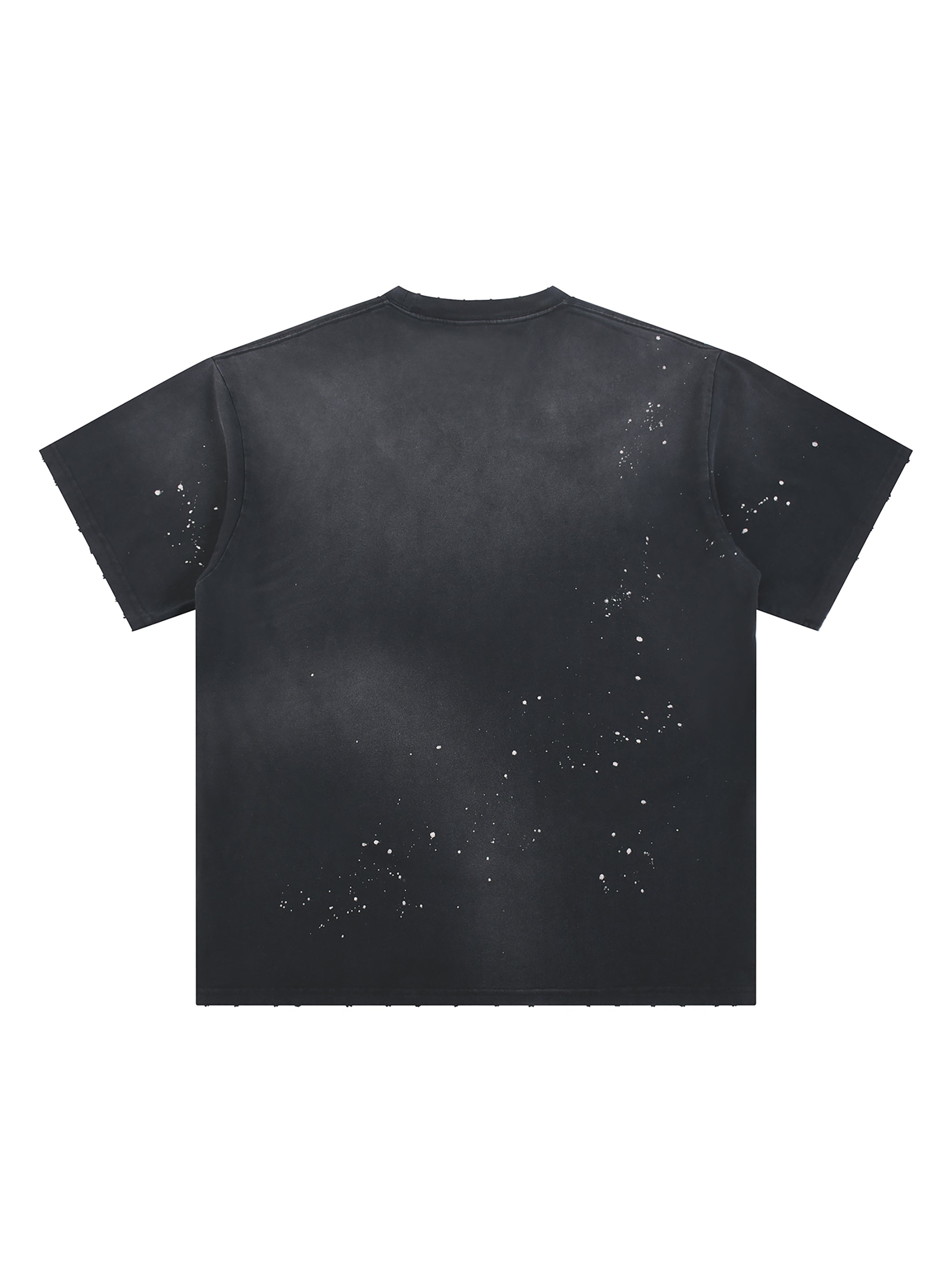 Hand-Frayed Sunfade Paint Splatter T-Shirt - Godlygrind
