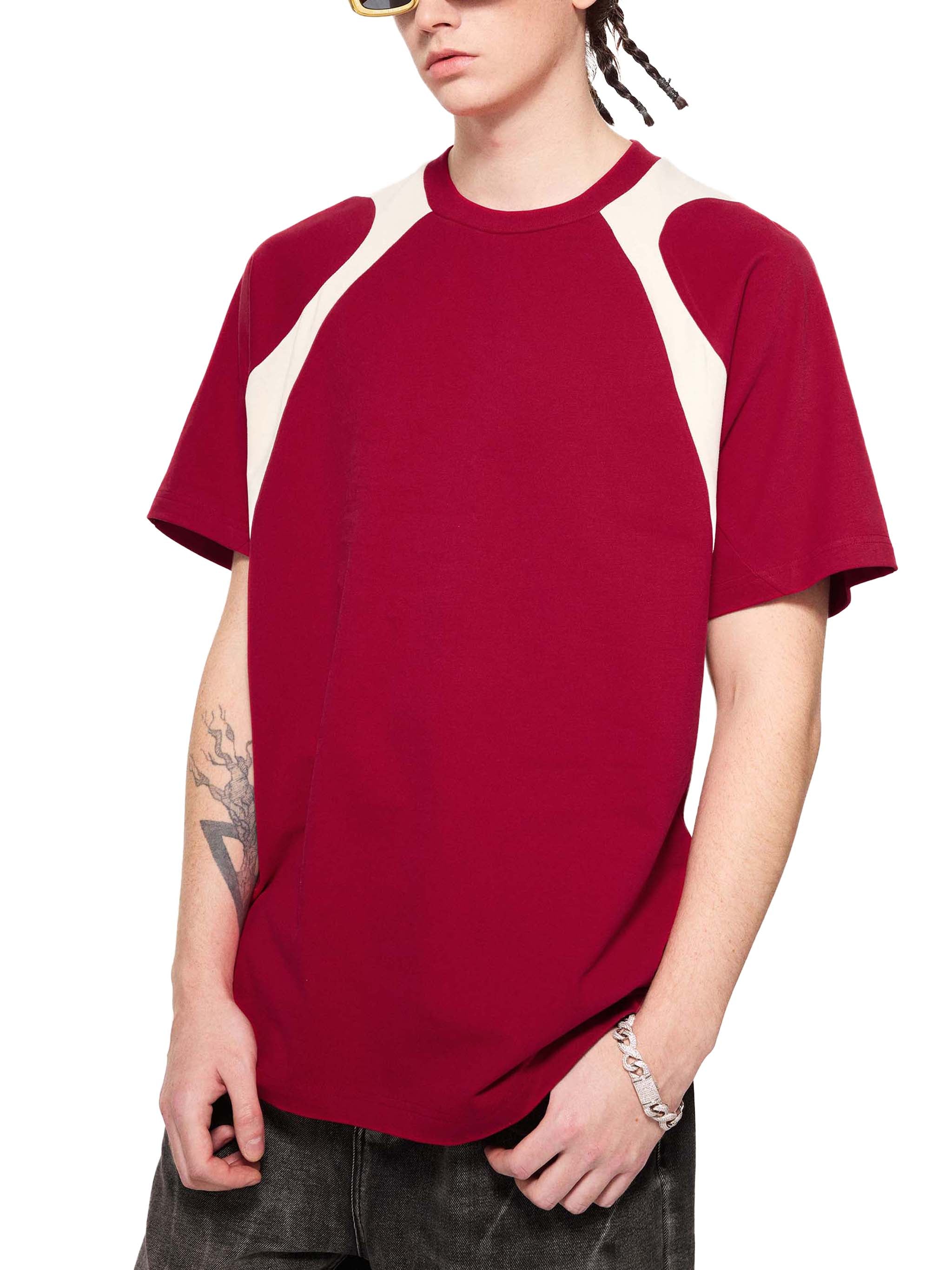 Contrast Panel Cotton T-Shirt - Godlygrind