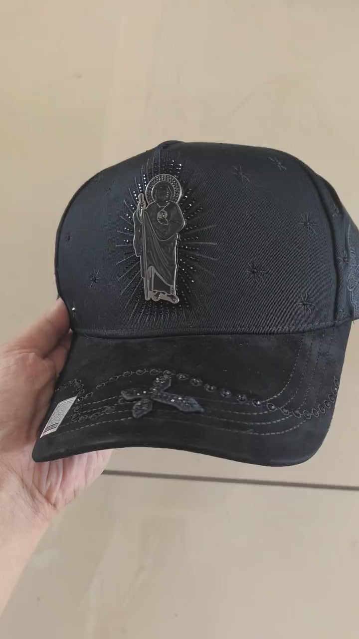 San Judas Halo Cap - Black Metal Pin - video