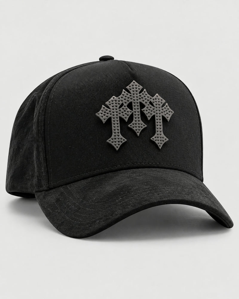 Triple Cross Studded Cap